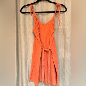 Orange Spaghetti Strap Dress